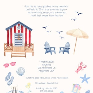 The Summer I Turned 30 digital birthday invitation