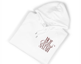 Not Today Satan Eco Raglan Hoodie | Cute Devil Horns Typography | Organic Cotton Unisex Hoodie | Sassy Statement Wear | Halloween Hoodie