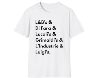 Brooklyn Pizza Lovers Unisex T-Shirt | NYC Pizza Gift | Perfect Gift for Pizza Enthusiasts | NYC Pizza Pride | DiFara Lucalis L'industri