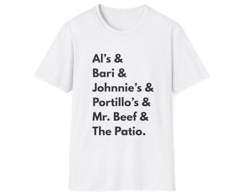 Chicago Italian Beef Lovers T-Shirt | Classic Chicago Tee | Italian Beef Gift | Chicago Pride |  Johnnie's Portillo's Mr. Beef The Patio Al