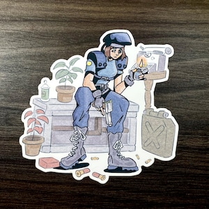 Jill Valentine Sticker - Resident Evil Remake Fan Art Weatherproof