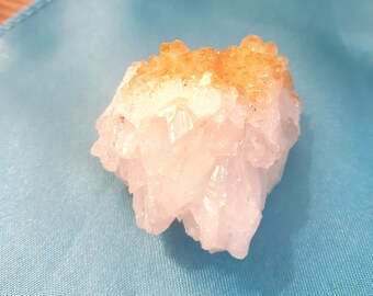 A 'Heart of Gold' Quartz Cluster Heart Citrine Druzy | Citrine Quartz Specimen