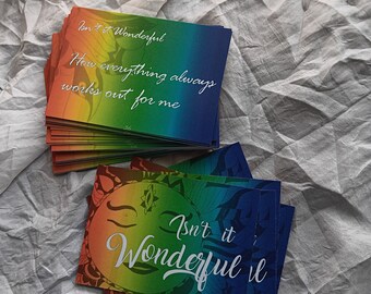 Isn't It Wonderful - Joyous Life Rainbow Affirmation Cards - Positive Daily Self Talk - Manifesting Your Best Life - Adults Teens Kids