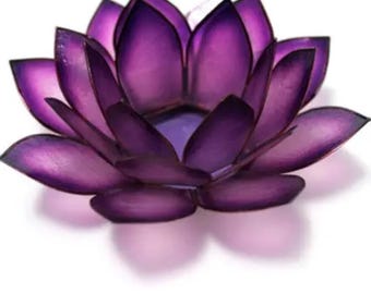 Large Capiz Shell Candle Holder: Handmade Spring Summer Decor