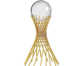 Brass Teepee Orb Holder | Display for 8cm Orbs