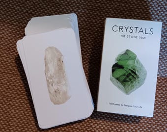Crystals Use Card Deck: Spiritual Toolkit with Crystal Smudge & Bag