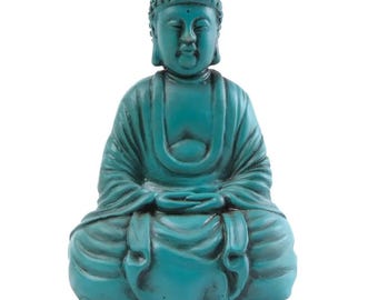 Turquoise Buddha Statue: Zen Decor Boho Style
