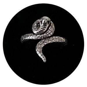 Sterling Silver Cobra Snake Ring – Intricate Serpent Design Statement Jewelry for Adults, Sizes 6–10, Made in the USA
