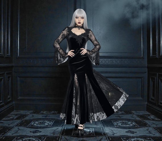 a line goth dress Amazon.com: Women's Gothic Lolita Mini Dresses Vintage Punk Puff Sleeve A Line Swing Short Goth Dress Black : Clothing, Shoes & Jewelry