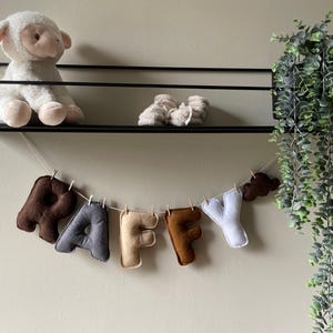 PDF-naaipatroon – vilten alfabetletters | Doe-het-zelf, kinderkamerdecoratie, naamslinger, cadeau-idee babyshower