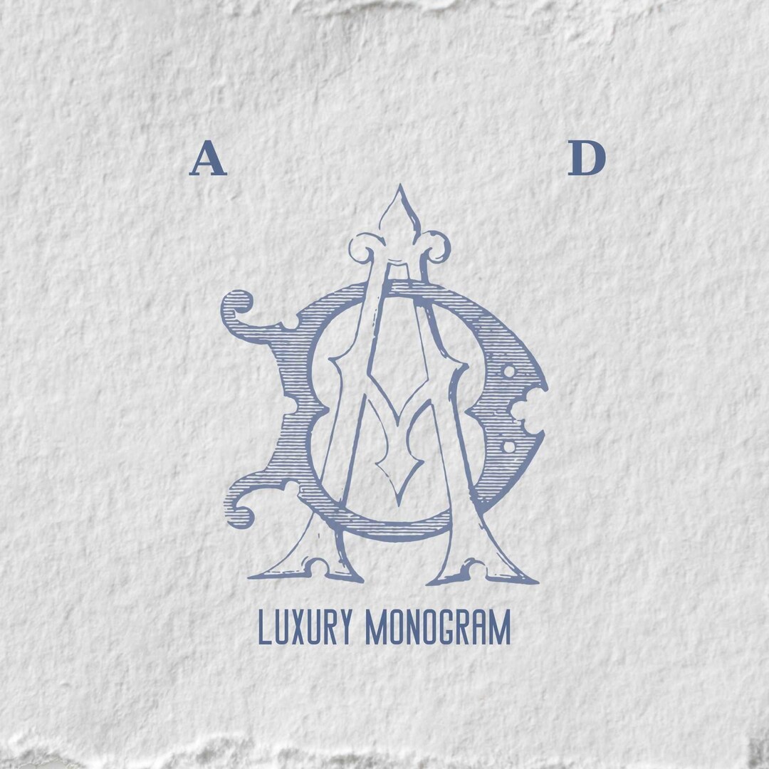 Ad Monogram Pattern Vintage AD Monogram Design, Luxury Logo (digital Download) - Etsy