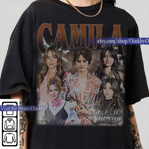 Limited  Camila Cabello Vintage 90's Unisex T-shirt  , Oversized Camila Cabello graphic t-shirt , long-sleeved tee, sweatshirts, hoodies