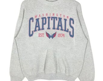 sweat-shirt de hockey Washington vintage, chemise de hockey Washington, col rond de hockey Washington, chemise Capital, cadeau pour fan de hockey