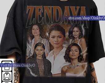 Camiseta unisex limitada Zendaya Vintage 90's, camiseta gráfica Zendaya de gran tamaño, camiseta de manga larga, sudaderas, sudaderas con capucha