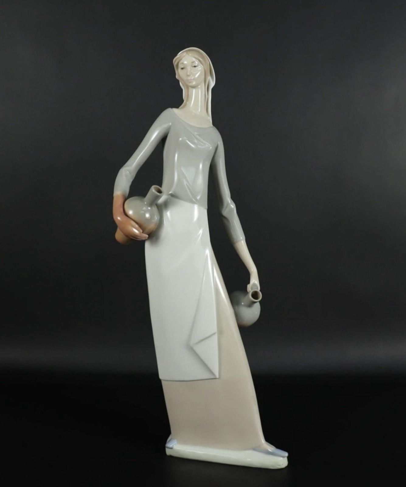 Lladro Girl With Water Jug Nao Figurine - Etsy