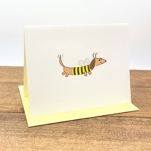 Dachshund Bumble Bee Note Cards (set of 10)