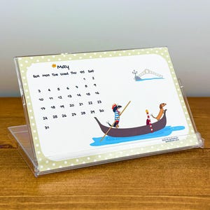 Calendario mensile da tavolo 2026 Dachshund 4 x 6 pollici B
