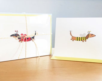 Assorted Dachshund Note Cards With Stationery Box (Set of 10)