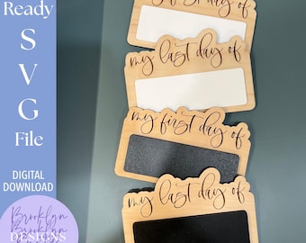 First Day of School Sign SVG: Laser Cut File for Glowforge (Digital Download)