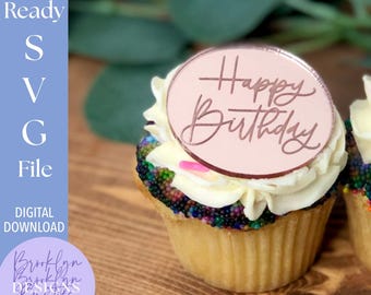 Cupcake Discs SVG File: Laser Cut Design (Digital Download)