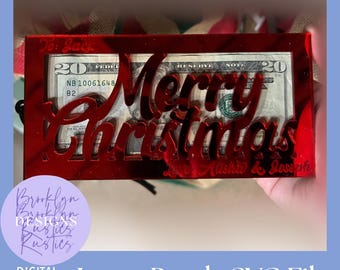Christmas Money Holder Ornament: Laser Cut File (SVG, PDF, Glowforge Ready