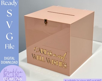 Wedding Card Gift Box SVG File: Laser Cut Box File with Instructions (Digital Download)