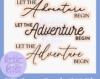 Let the Adventure Begin SVG File: Laser Cut Baby Shower Sign (Digital Download)