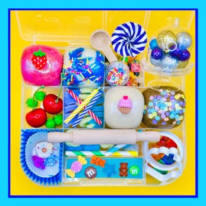 Bakery Playdough Kit, Birthday Playdough Kit, Sensory kit, Sensory bin, Playdoh kit, Play dough kit, Playdough kit, Baking Playdough Kit