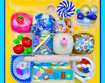 Bakery Playdough Kit, Birthday Playdough Kit, Sensory kit, Sensory bin, Playdoh kit, Play dough kit, Playdough kit, Baking Playdough Kit