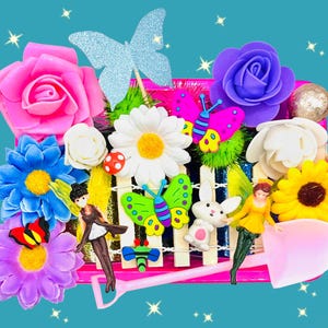 Fairy Garden Playdough Kit, Sensory kit, Sensory bin, Playdoh kit, Play dough kit, Playdough kit, Sensory box, Fairy sensory bin, Play Doh