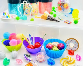 Sweet Treats Playdough Kit, Birthday Playdough Kit, Bakery Playdough Kit, Playdoh Kit, Play Dough Kit, Sensory Kit, Sensory Bin, SensoryPlay