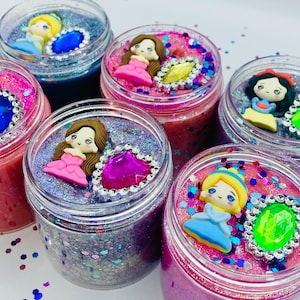 Princess Play Dough Jars, Play dough kit, Kids Party Favors, Princess Playdough Kit, Birthday Party Favors, Playdoh, Play Doh, Playdough Kit