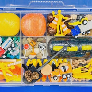 Konstruktion Knetmasse Kit, Knete Kit, Sensorische Kit, Sinnesbehälter, Playdoh Kit, Sensorische Box, Konstruktion Sensorische Behälter, Jungen Knetmasse Kit