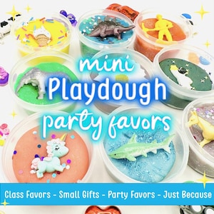 Playdough Party Favors, Playdough Jars, Playdough Kit, Play Doh, Playdoh, Sensory Kit, Class Gifts, Kids Party Favors, Playdoh Kit