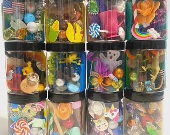 Large Playdough Kit, Playdough Jars, Playdough Jar Sensory Kit, Party favors, Sensory kit mini, Mini Sensory bin, Playdoh kit, Playdough kit