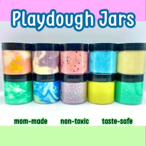 Small Playdough Jar, Playdough, Playdoh, Playdough Refill, Sensory Kit Refill, Sensory Dough, Sensory Kit, Playdoh Refill, Sensory Bin Dough