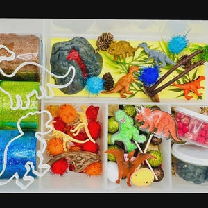 Dinosaur Playdough Kit, Dino Playdough Kit, Play Dough Kit, Playdoh Kit, Dinosaur Playdoh, Busy Box, Sensory Box, Childs Gift, Kids Gift