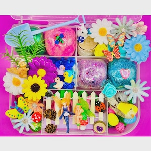 Fairy Garden Playdough Kit, Sensory kit, Sensory bin, Playdoh kit, Play dough kit, Playdough kit, Sensory box, Fairy sensory bin, Busy Box