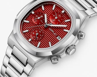 Square Stainless Steel Quartz Watch: Luminous Waterproof Business Watch