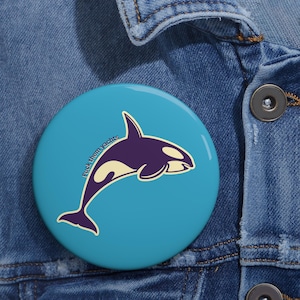 F Them Yachts, Custom Orca Pin Buttons, Fun Accessory, Ocean Lover Gift, funny, Whale Watching, Nautical Decoration, leftist political humor