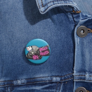 Custom Mental Health Pin Buttons, Cute Possum Badge, Support Mental Health Awareness, Quirky Gifts for Friends, Fun Accessories for [...]