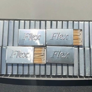 CUSTOM Embossed Aluminum MATCHBOXES - Embossed W/Your Artwork,  Logo, or Plain / Metal Matchboxes / Wedding Favors