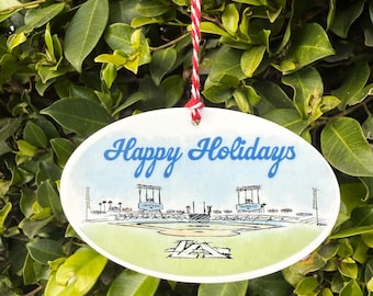 Dodgers Stadium Acrylic Ornament - Custom Art of Los Angeles World Champions - Holidays 2025