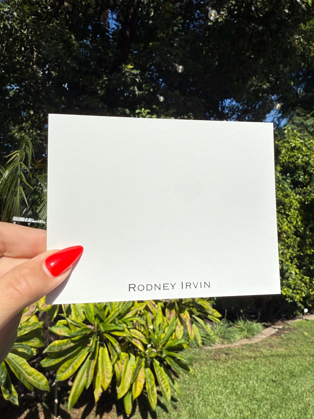 Personalized Note Cards • Custom Stationery Set • Minimalist Flat Cards ...
