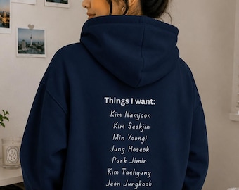 Minimalist BTS Hoodie, OT7 Members List, Kpop Fan Gift