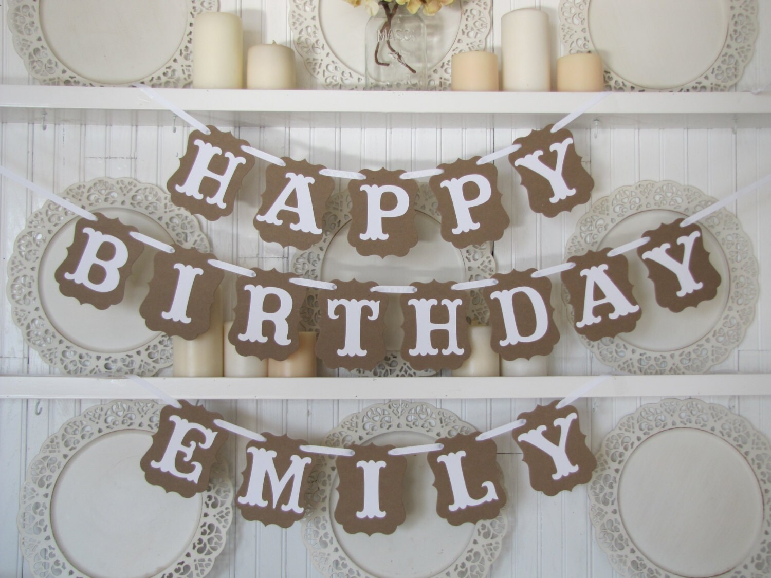 Banderole Joyeux Anniversaire Nom Personnalise Signe Etsy