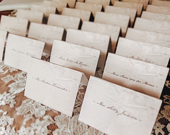 Mr Darcy Wedding Place Cards | Handwritten Letter | Name Cards