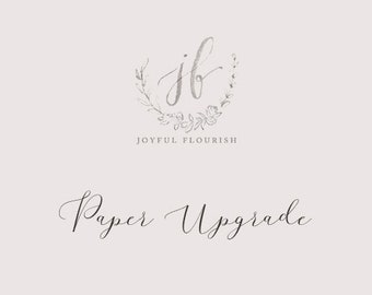 Wedding Stationery Double Thick Linen or Cotton Paper Upgrade