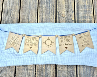 Laser file pennant chain children's room decoration SVG file affirmation / children / gift birth / commercial license