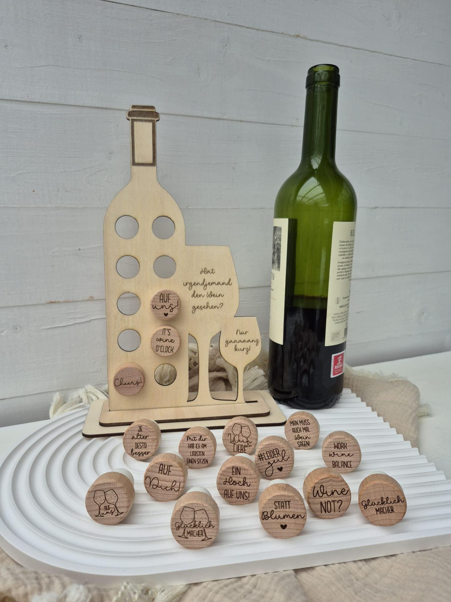 Autocollant De Porte Tulup 75x205 Cm - Thème Bouchon De Vin - Moderne Brun